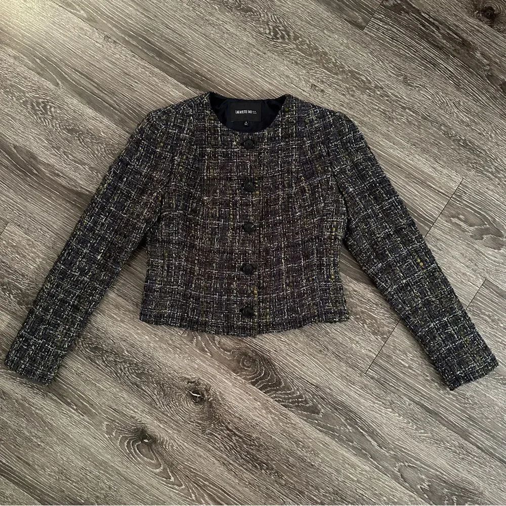 Lafayette 148 cropped tweed blazer